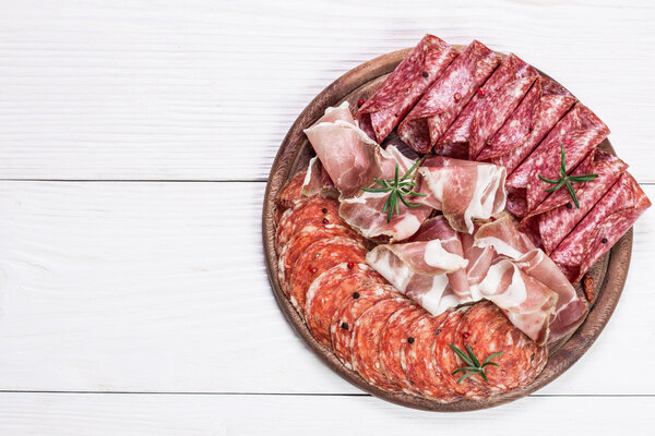 Traditional spanish tapas or italian antipasti