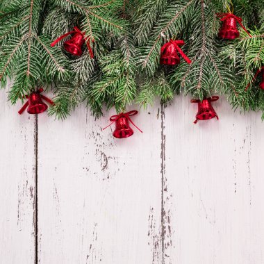 kar ve firtree Noel kökenli eski ahşap doku