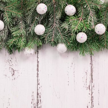kar ve firtree Noel kökenli eski ahşap doku
