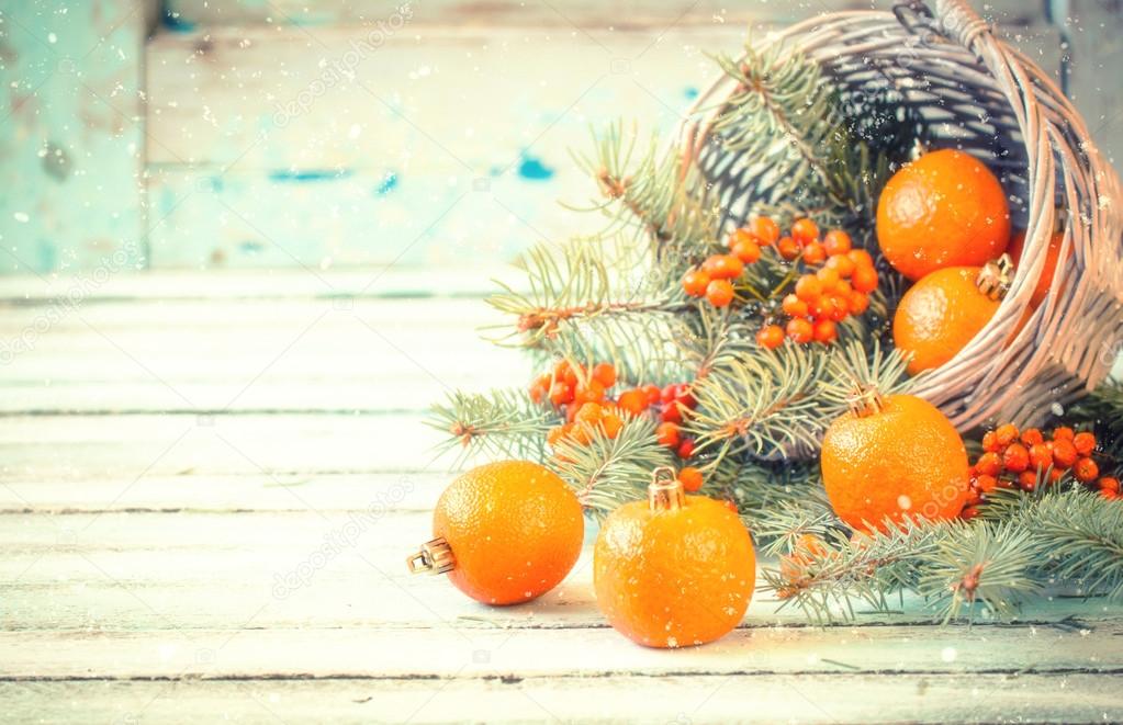 Christmas decoration on abstract background,vintage filter,soft focus