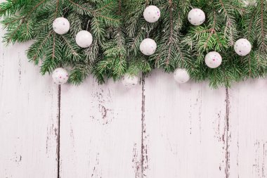 kar ve firtree Noel kökenli eski ahşap doku