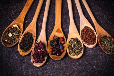 Kuru çay ürün yelpazesine. sağlıklı gıda kavramı