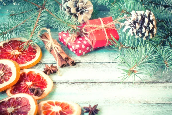 Soyut arkaplanda Noel süslemesi