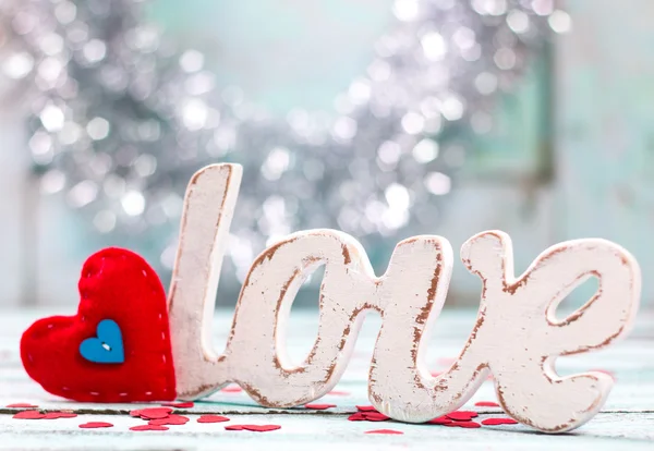 Concepto de San Valentín sobre fondo de madera . — Foto de Stock