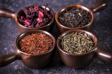 Kuru çay ürün yelpazesine. sağlıklı gıda kavramı