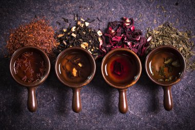 Kuru çay ürün yelpazesine. sağlıklı gıda kavramı