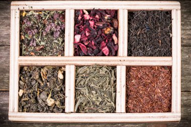 Kuru çay ürün yelpazesine. sağlıklı gıda kavramı