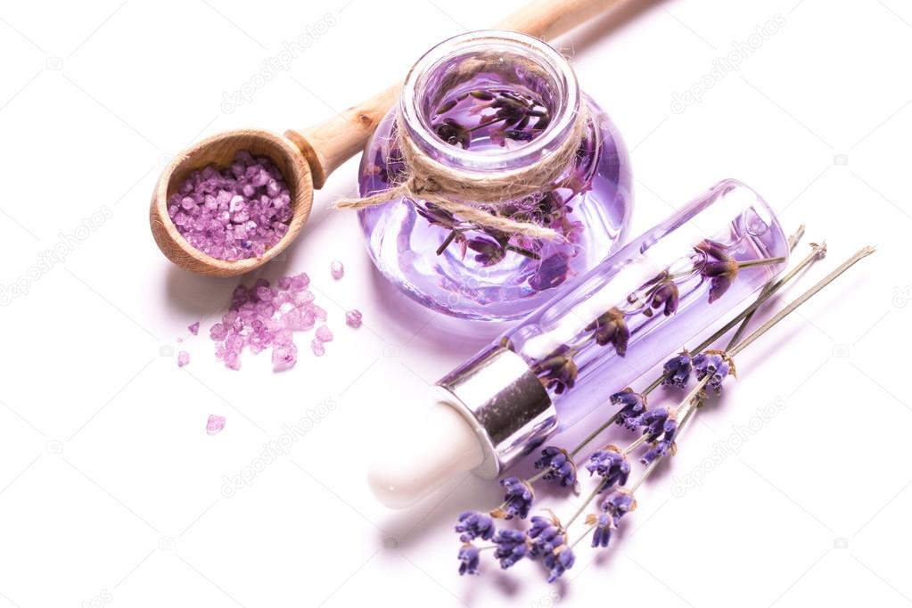 Aromatherapy oil and lavender, spa,  healthy concept