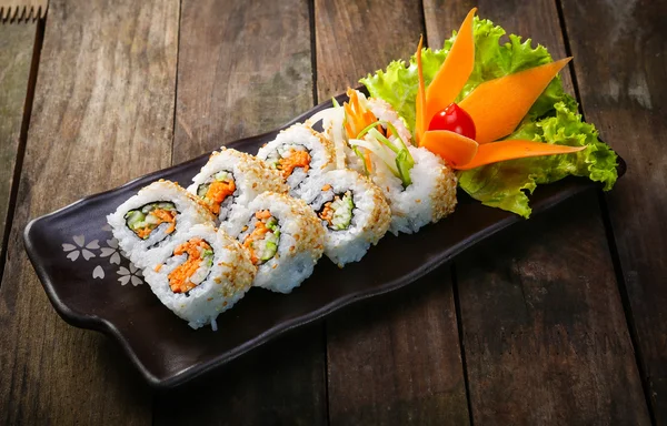 Set di involtini di sushi — Foto Stock