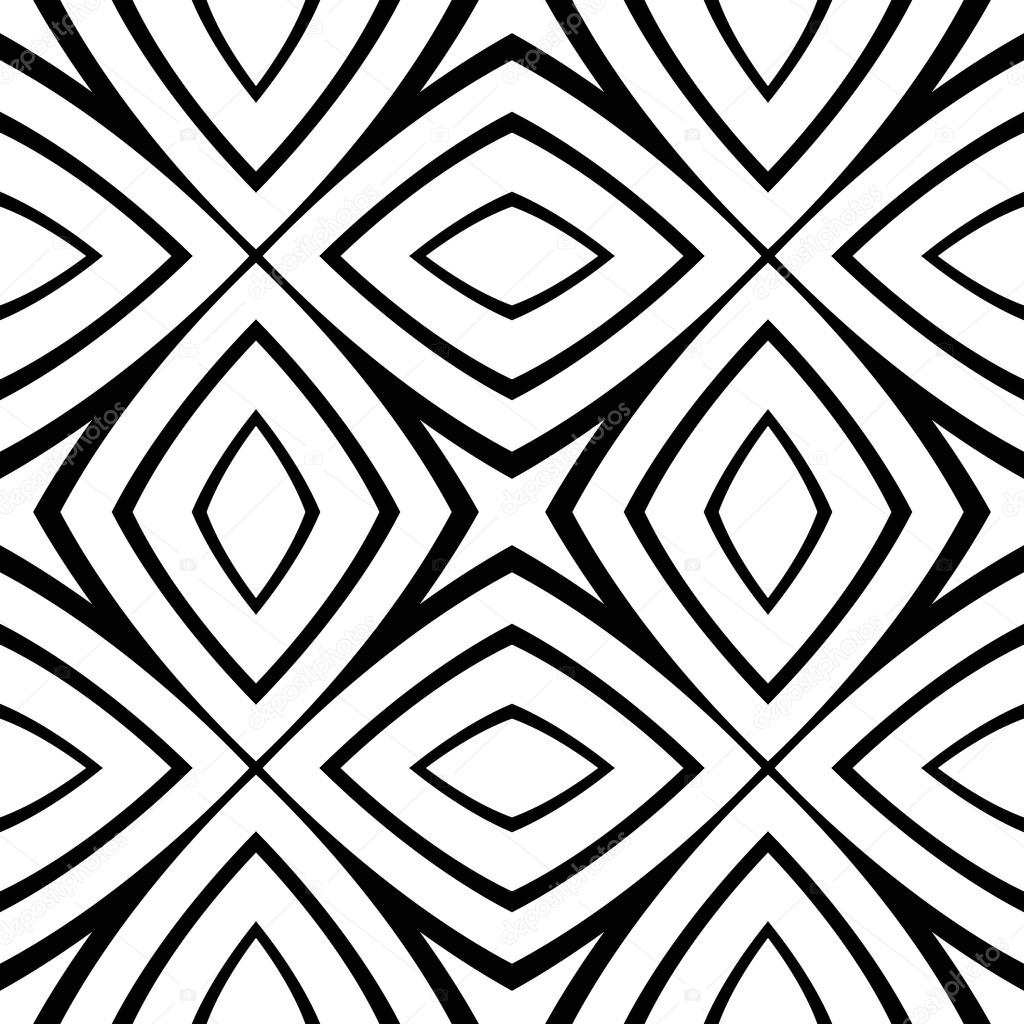 Vector seamless texture of lines and geometric shapes.