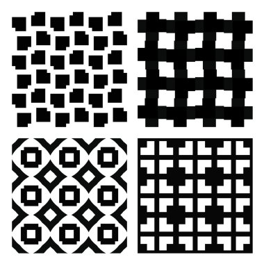 Çizgiler ve geometrik parçaları sorunsuz vektör doku kümesi