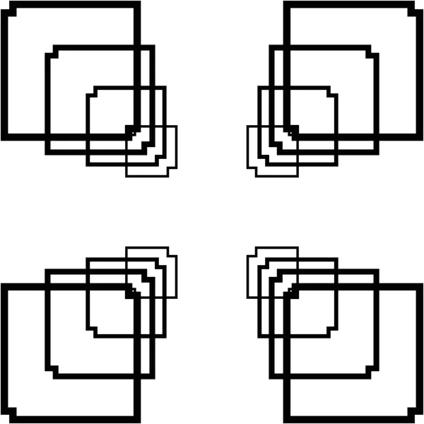 Naadloze zwart-wit vector textuur in de vorm van gestileerde — Stockvector