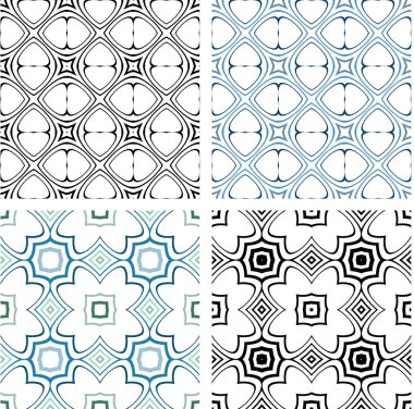 Geometrik şekil unsurları yinelenen sorunsuz doku kümesi