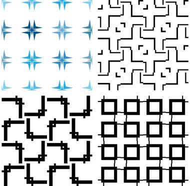 Geometrik şekil unsurları yinelenen sorunsuz doku kümesi