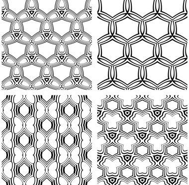 Geometrik şekil unsurları yinelenen sorunsuz doku kümesi