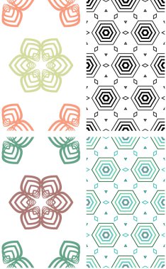 Geometrik şekil unsurları yinelenen sorunsuz doku kümesi