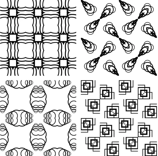 Conjunto de textura sem costura de elementos repetitivos de forma geométrica — Vetor de Stock