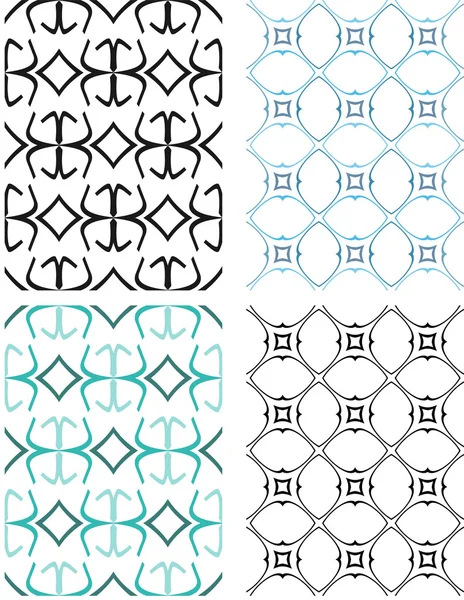 Conjunto de textura inconsútil de elementos repetitivos de forma geométrica — Archivo Imágenes Vectoriales
