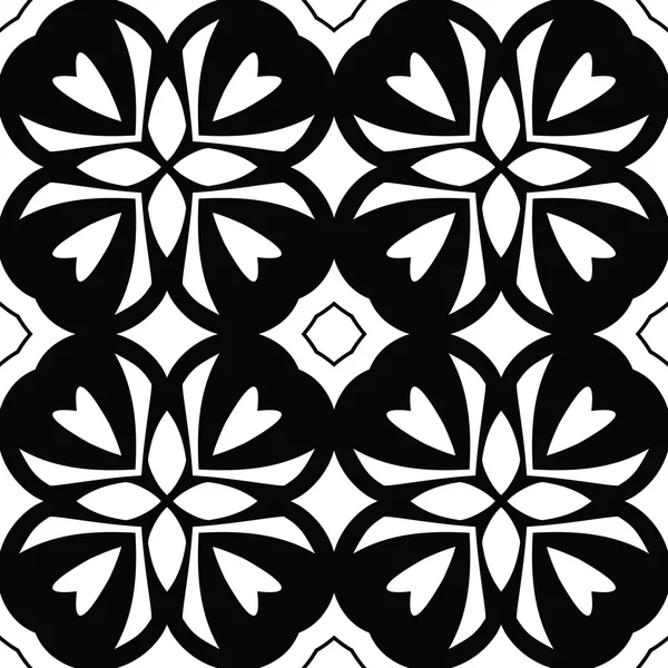Texture vectorielle noir et blanc sans couture . — Image vectorielle