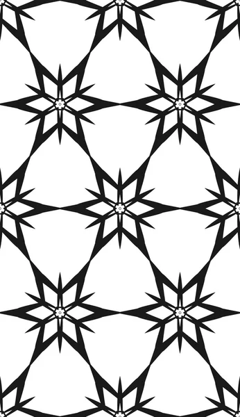 Nahtlose Schwarz-Weiß-Vektortextur von Linien und Elementen der — Stockvektor