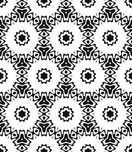 Texture vectorielle noir et blanc sans couture des lignes et des éléments de — Image vectorielle