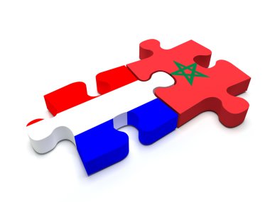 Netherlands - Morocco Puzzle clipart