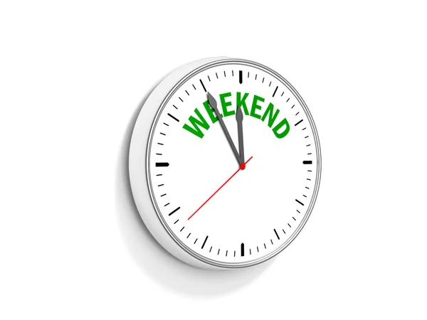 Weekend zegar — Zdjęcie stockowe