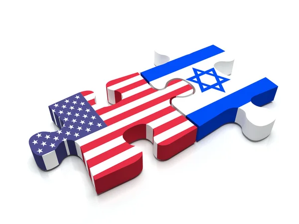 Puzzle USA - Israele — Foto Stock