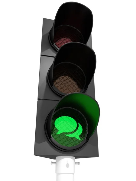 Talking allowed (traffic light) — Stock Photo, Image