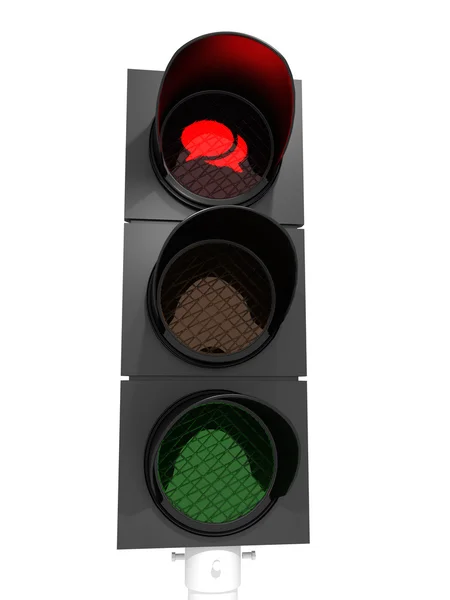 No talking, traffic light — Stock Photo, Image