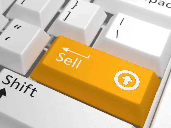 Sell key on keyboard — Stock Photo, Image