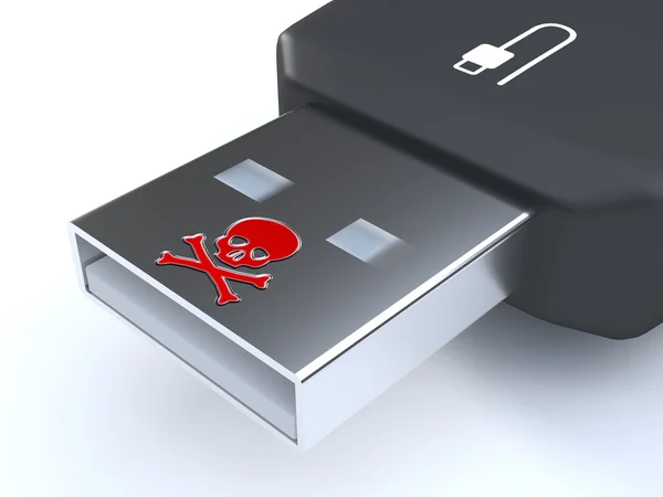 USB malware — Stok fotoğraf