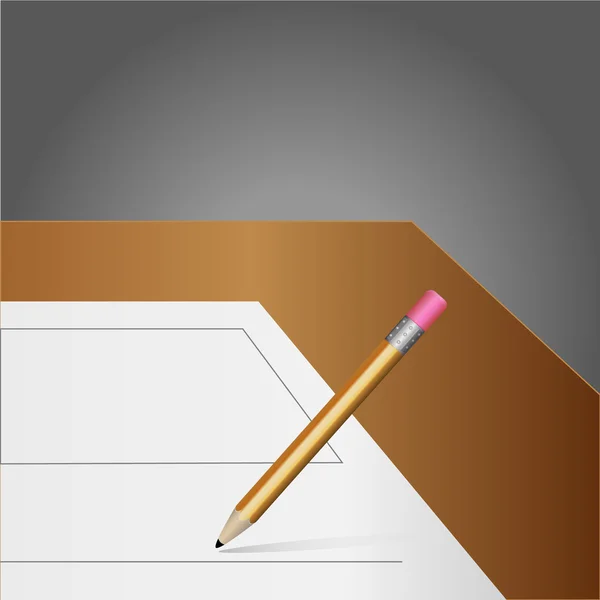 Ołówek na papierze — Wektor stockowy