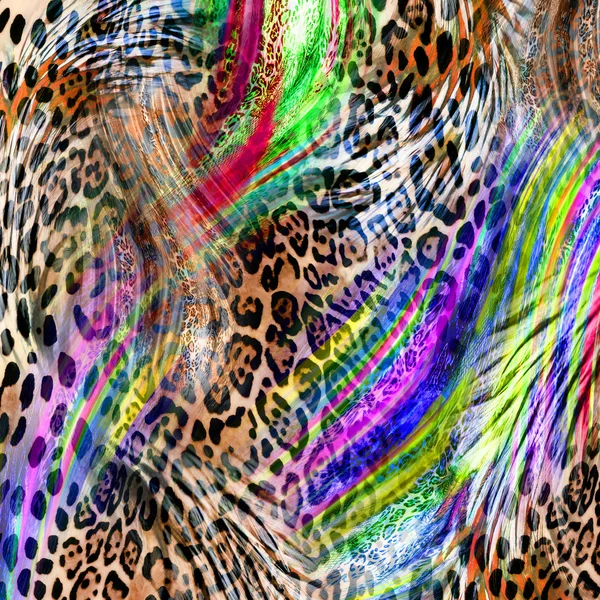 Textura de franjas de tela estampada leopardo para fondo —  Fotos de Stock
