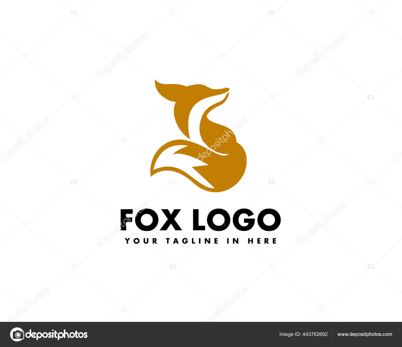 Stand Fox Logo Design Inspirasjon stockvektor © SyafArt #443762692, image size:1600x1380
