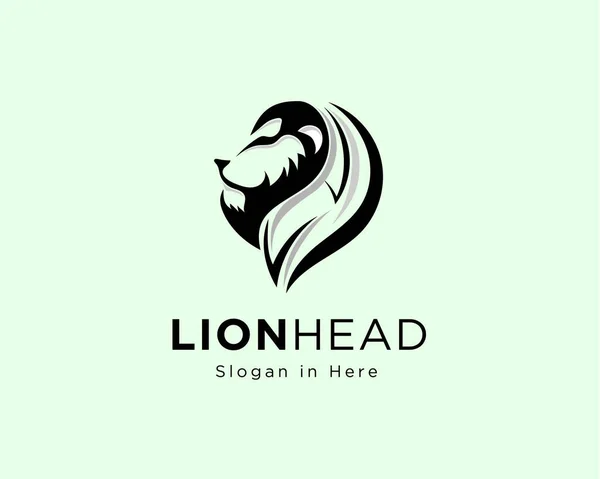 Logo Lion Art Side Face — Stockový vektor