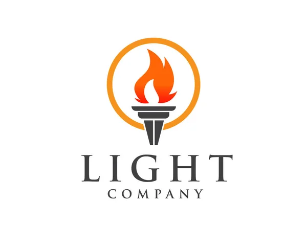Φακό Φως Λογότυπο Έμπνευση Σχεδιασμού — Διανυσματικό Αρχείο