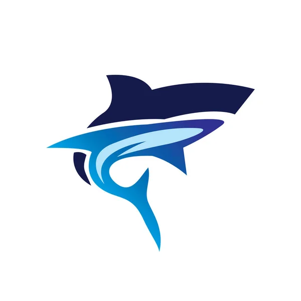 Einfache Swimming Wal Logo Design Inspiration — Stockvektor