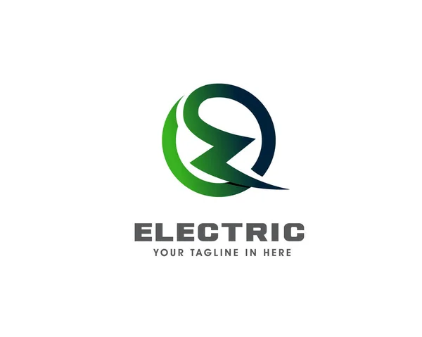 Abstrakt Inledande Elektrisk Logotyp Design Inspiration — Stock vektor