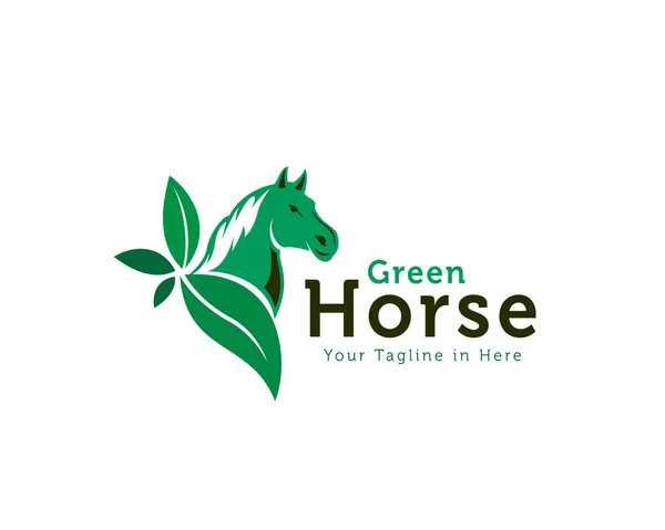 Natuur Paard Schoonheid Logo Kunst — Stockvector