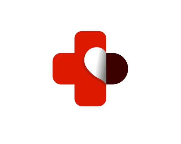 Croix Aide Papier Logo Icône Symbole — Image vectorielle