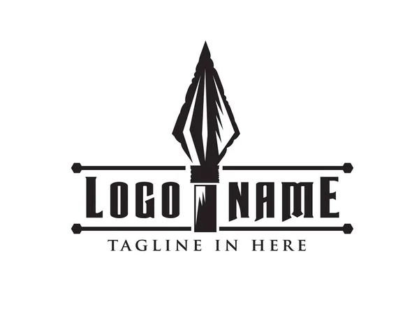 Klasik mızrak logosu tasarımı.