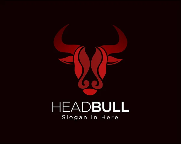 Logo Head Bull Retro Logo Býčího Zápasu Logo Býčího Sportu — Stockový vektor