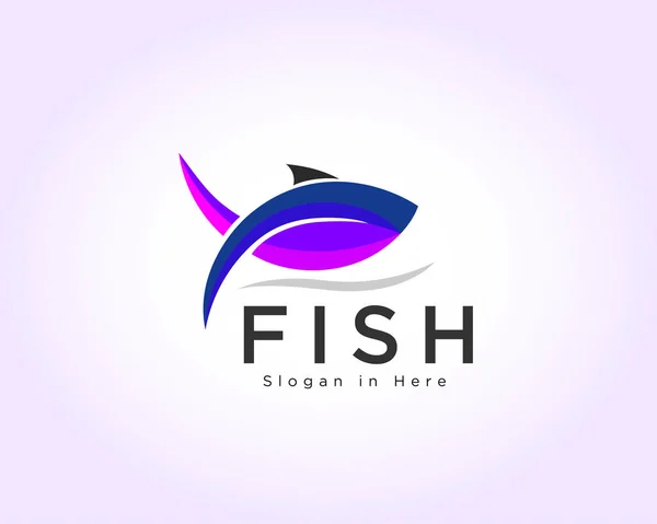 Проста Абстрактна Значок Риби Логотип — стоковий вектор