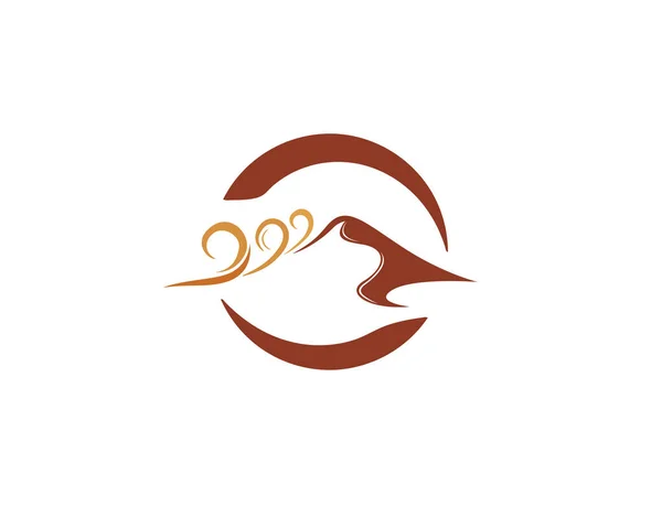 Kreis Welt Sanddünen Logo Kunst — Stockvektor