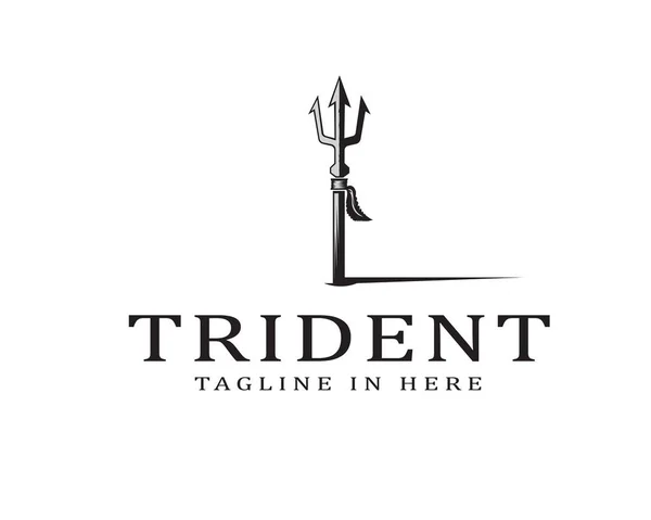 Pierce Trident Clásico Logo Design Inspiration — Archivo Imágenes Vectoriales