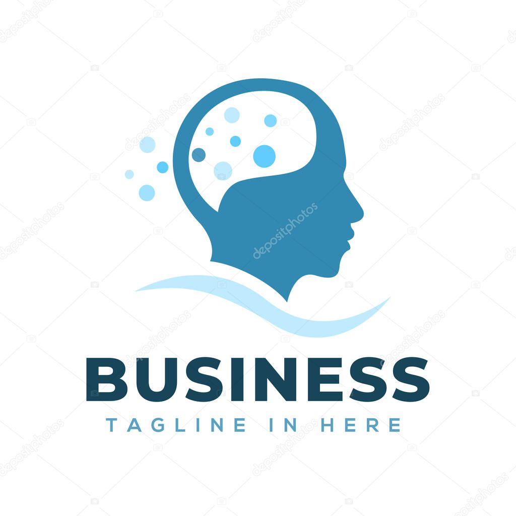 Smart brain head logo design inspiration