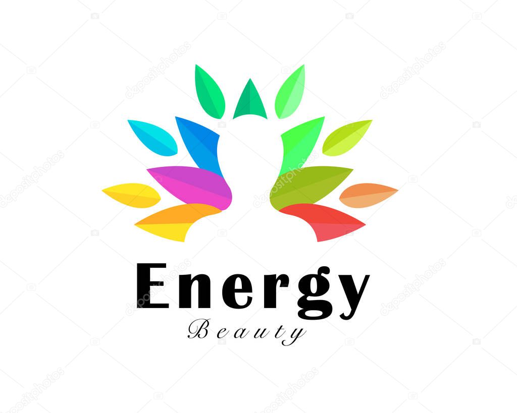 human Inner energy nature logo design inspiration