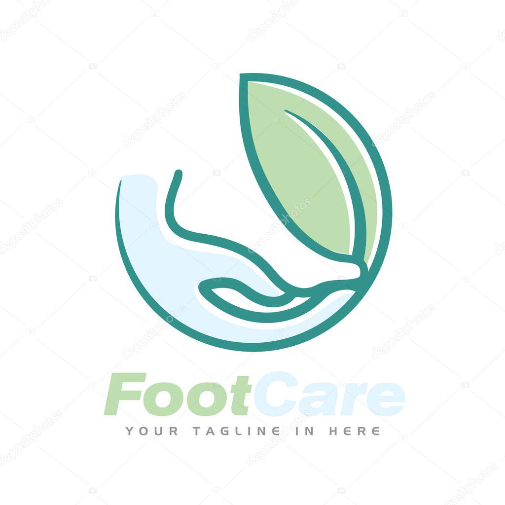Circle Nature foot care logo design inspiration