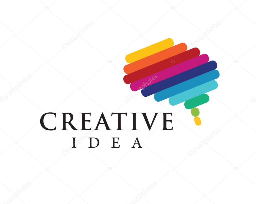 Colorful creative brand idea logo design inspiration